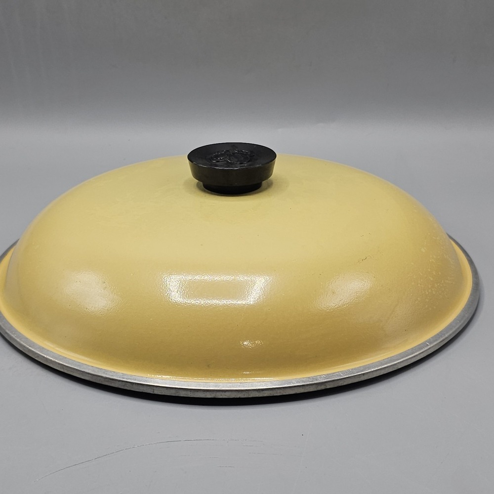Vintage Club Aluminum Harvest Gold Replacement Dome Lid For 11.5" Fry Pan